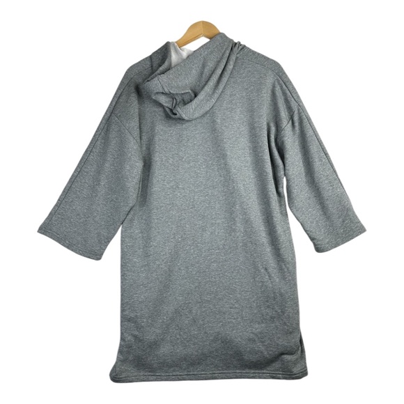Puma Women's Heather Glam Oversized Hooded‎ Gray Dress Size Medium - Picture 2 of 9